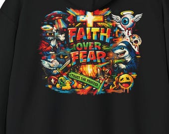 Surreal Shark Nun Hoodie | Faith Over Fear Weirdcore Sweatshirt