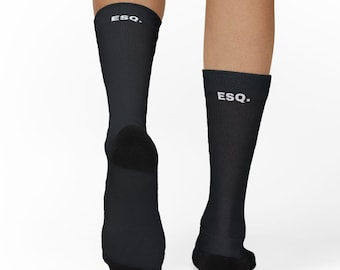 Black ESQ. Socks for Lawyers (S, M, L Sizes)