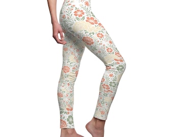Vintage Floral Leggings | All-Over Print