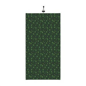 Binary Code Pattern Winter Neck Gaiter | Green 0s and 1s Tech Print Bild 3
