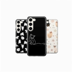 Cute Cat Phone Case Cat Lover Cover for Samsung Galaxy S24 S23 FE S22 Pro S21 Ultra A25 A15 S24 FE  S25 Edge A26 A71 A56
