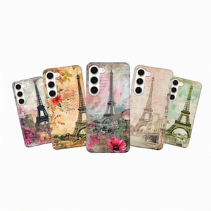 Paris Phone Case City of Love Cover for Samsung Galaxy S24 FE  S23 A16 A55, iPhone 16, 15 Pro, Pixel 9 8A