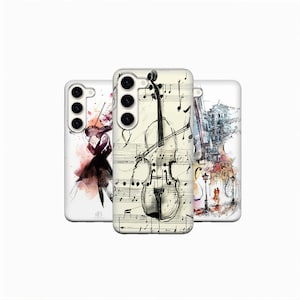 Étui pour téléphone violon, housse pour instrument à cordes, pour Samsung Galaxy S24 S23 FE S22 Pro S21 Ultra A25 A15 S24 FE S25 Edge A26 A71 A56