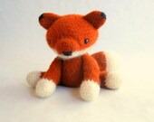 Felted Wool Crochet Fox Plush Toy