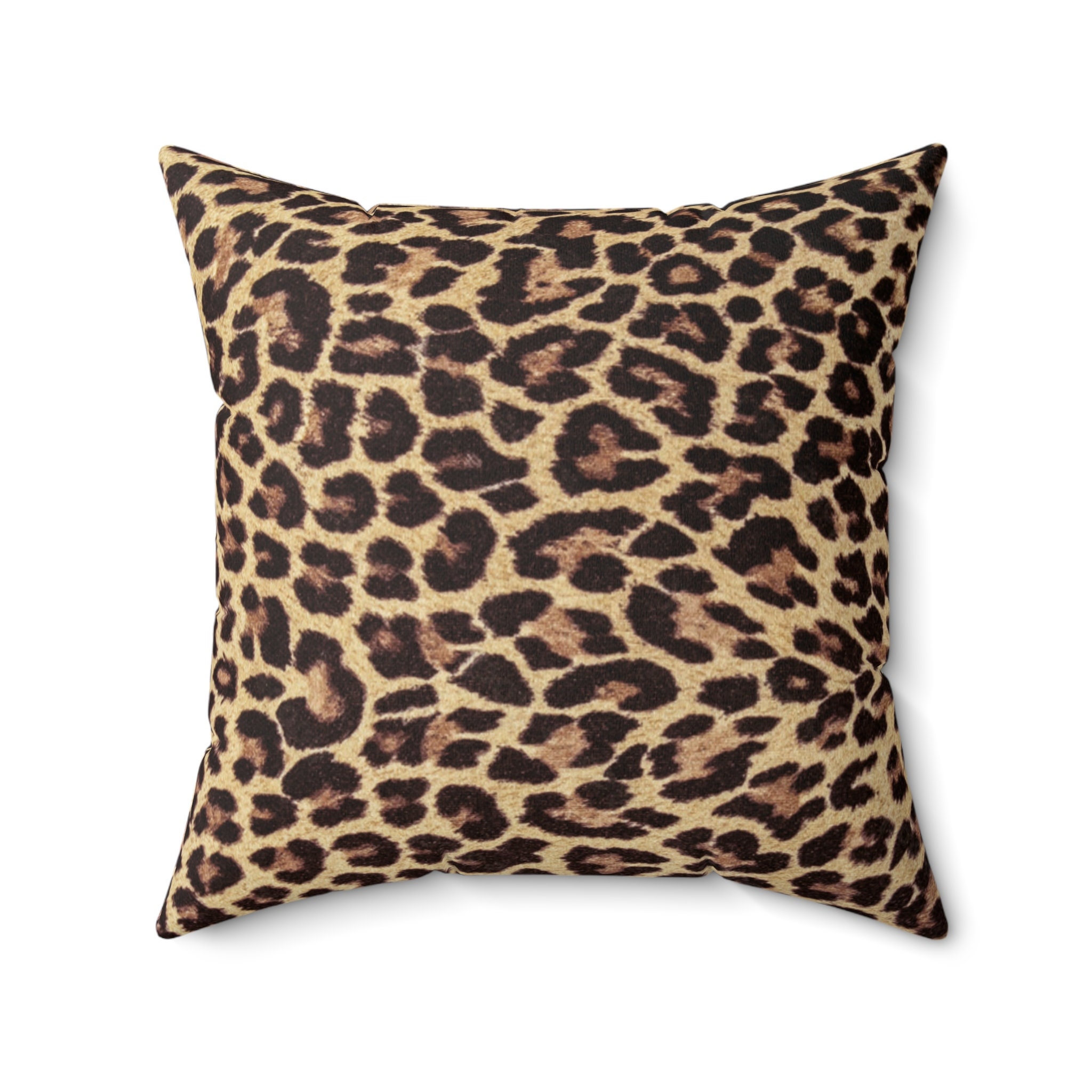 Stylish Leopard Design Spun Polyester Square Pillow 20x20 | Chic Accent Pillow | Perfect Gift for Her