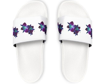 Beautiful Lilac Floral, Mothers Day Gift,  Women's PU Slide Sandals