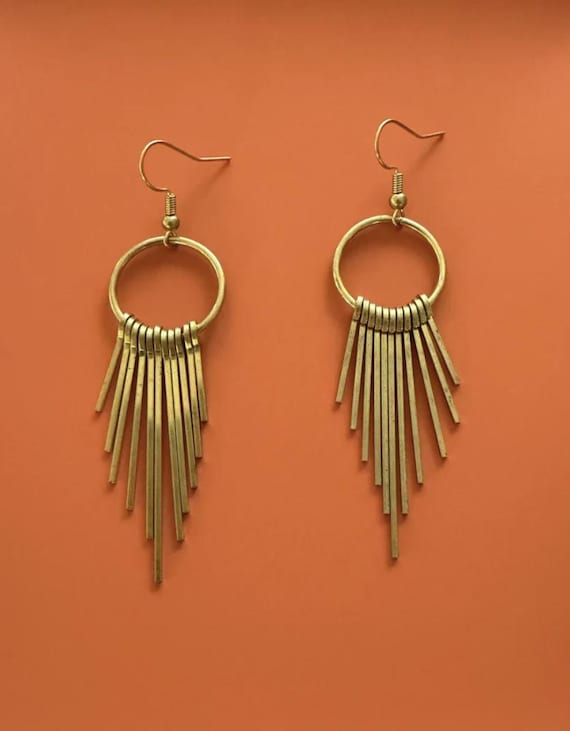Brassfall Cascade Hanging Earring