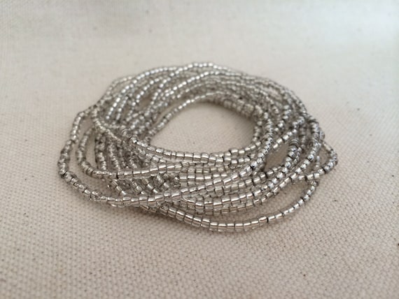 3-in-1 Beaded Bracelet/Necklace: Metallic Finish Wrap, Layered Necklace
