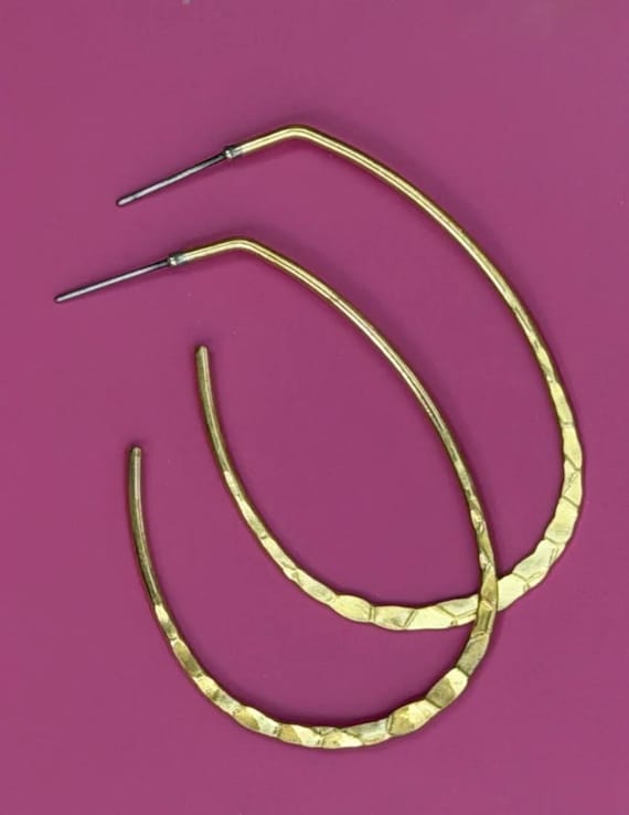 Oblong Hammered Hoop
