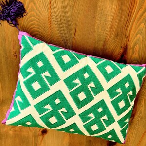 ELİBELİNDE PITRAK KİLİM Pillowcase Green