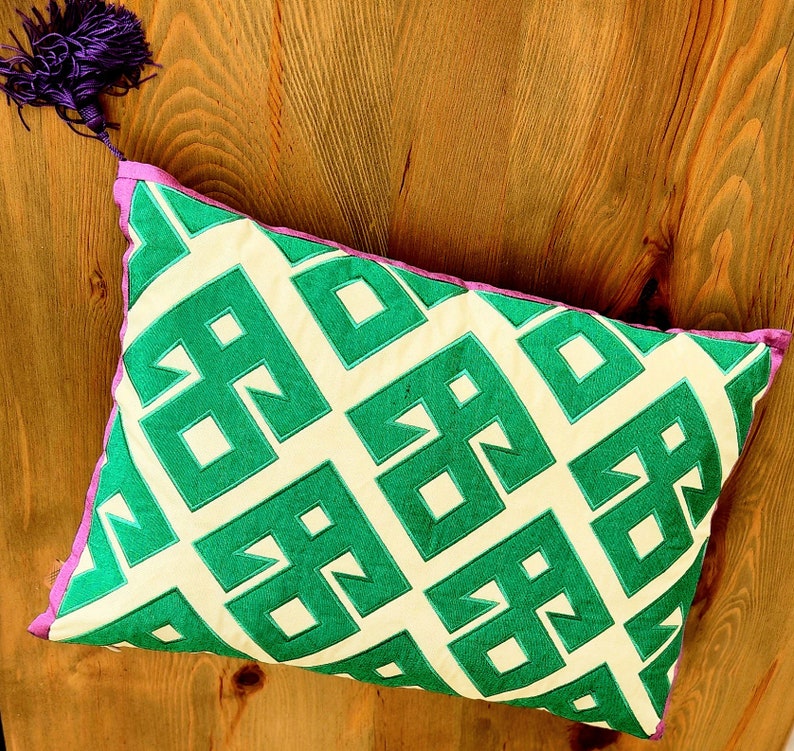 ELİBELİNDE PITRAK KİLİM Pillowcase Green