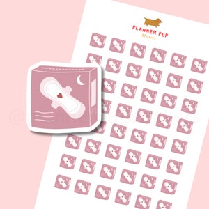 Plannerstickers mini-periodetracker: handgemaakte matte of glanzende stickers