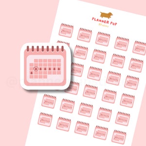 Menstruatie kalender periode tracker planner stickers | Gezondheid en welzijn | Gezondheid van de vrouw | Stickervellen | Gelukkig Planner