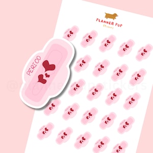 Plannerstickers menstruatieperiode bijhouden | Gezondheid en welzijn | Gezondheid van de vrouw | Stickervellen | Fijne planner