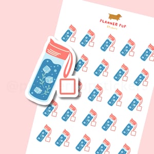 Water Bottle Hydration Tracker Planner Stickers | Drinks | Sticker | Calendar Stickers | Sticker Sheets | Happy Planner