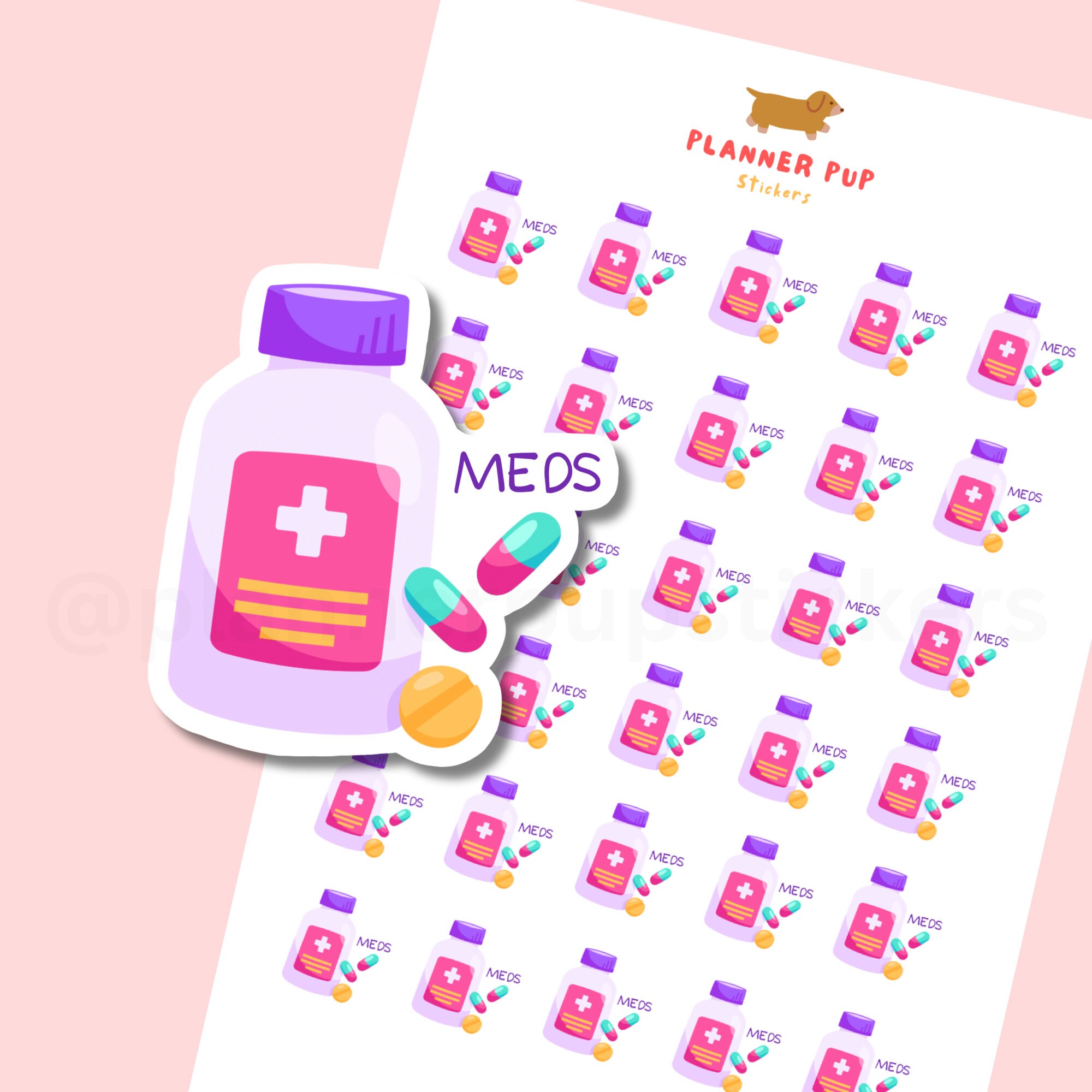 Medication Guide Sticker Meds/prescription Planner Stickers | Health & Wellness | Reminders ...