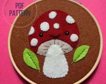 Mushroom Appliqué Hoop Tutorial