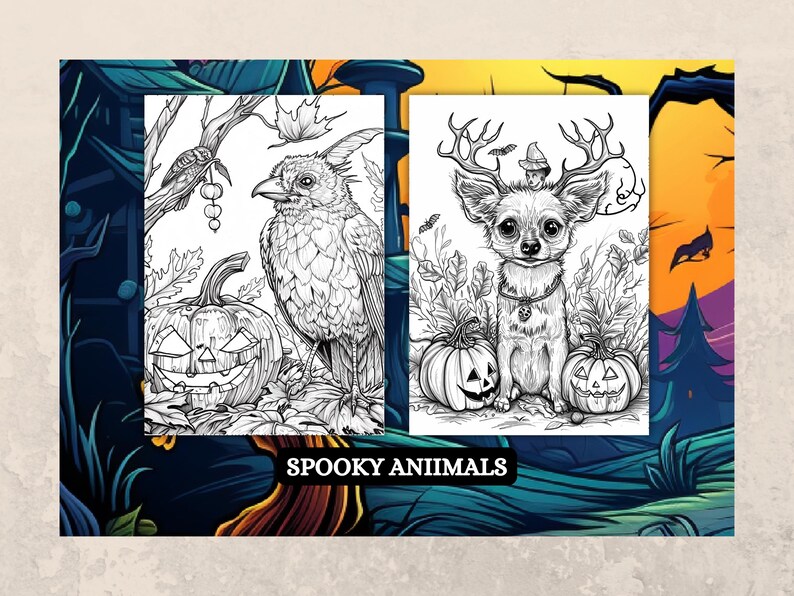 Libro para colorear de terror de Halloween, diseños góticos espeluznantes (PDF imprimible) imagen 5