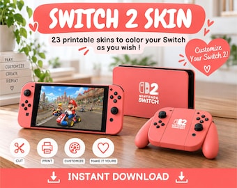 Nintendo Switch 2 Cricut Template, Vinyl Console Skin Printable SVG PNG PDF | switch cover, switch case customization, switch 2 accessories
