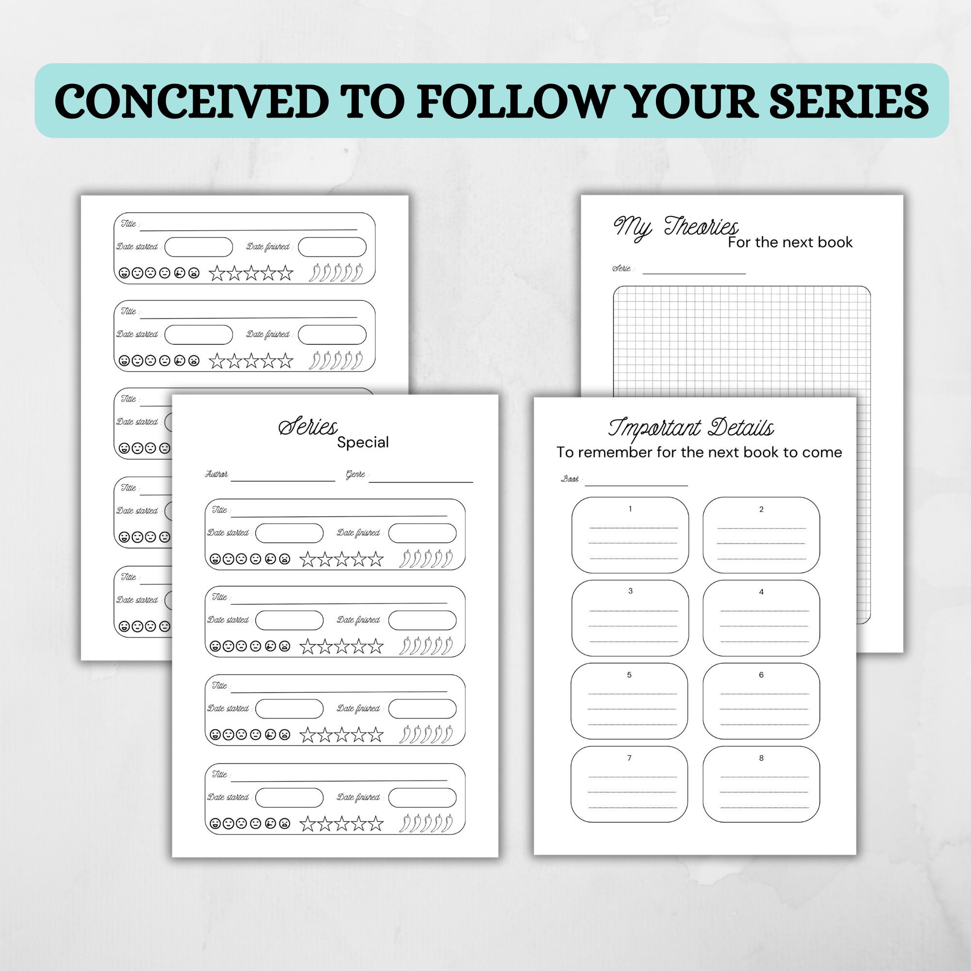 Printable Reading Planner | Reading Journal | Reading Tracker | Reading ...