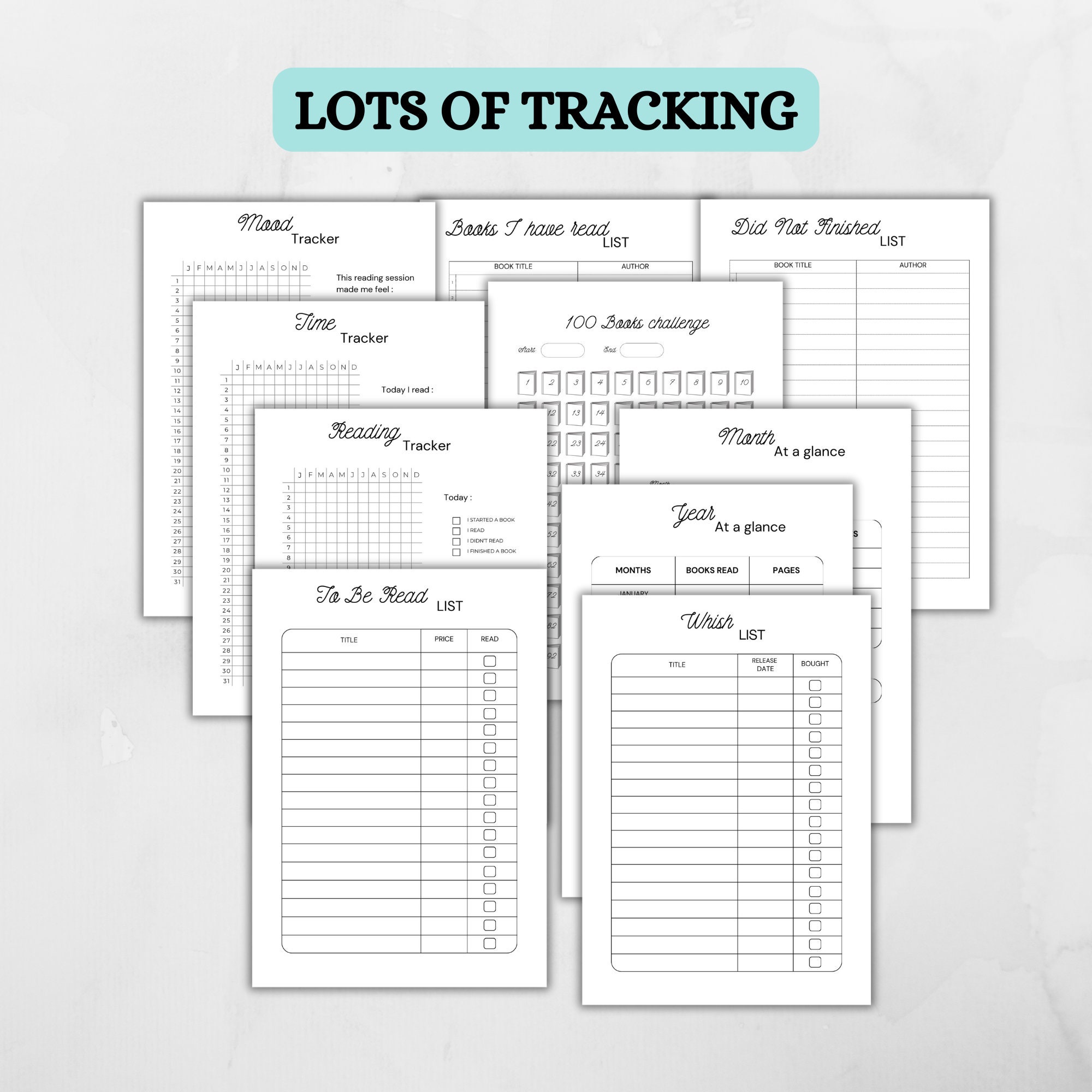 Printable Reading Planner | Reading Journal | Reading Tracker | Reading ...