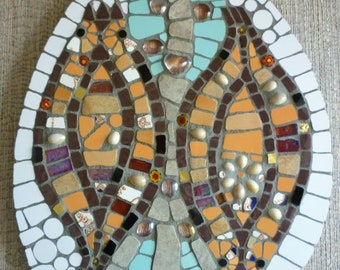 Craster Kippers      Leaf shaped, bespoke indoor mosaic