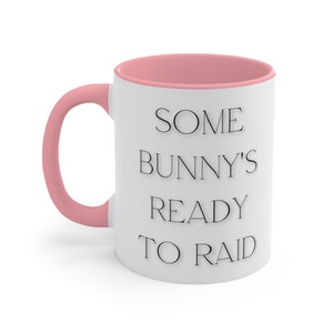 Viking Bunny Easter Mug Humorous Text Some Bunny's ready to Raid Unique Norse Rabbit Design Perfect Gift for Spring & Festivities zdjęcie 8