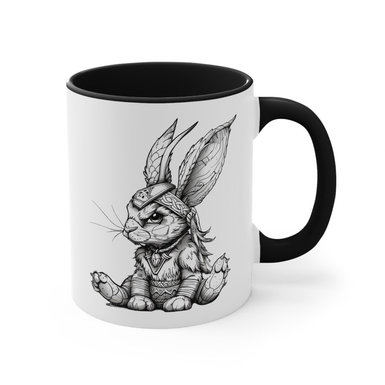 Viking Bunny Easter Mug Humorous Text Some Bunny's ready to Raid Unique Norse Rabbit Design Perfect Gift for Spring & Festivities zdjęcie 5