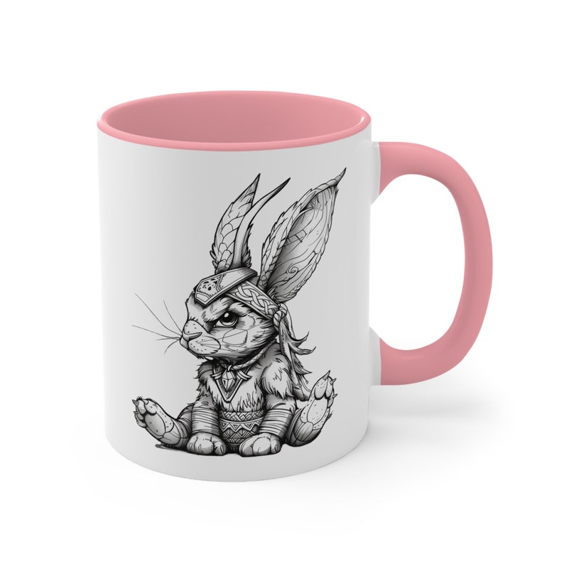 Viking Bunny Easter Mug Humorous Text Some Bunny's ready to Raid Unique Norse Rabbit Design Perfect Gift for Spring & Festivities zdjęcie 7