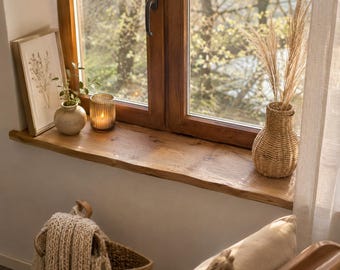Fönsterbräda i massiv ek – naturlig, slitstark, med livkant – premiumkvalitet
