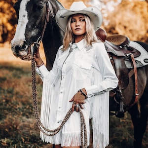 Western bachelorette Dress, fringe western shirt, fringe western dress, cowgirl dress, bacherlorette dress, fringe bachelorette dress