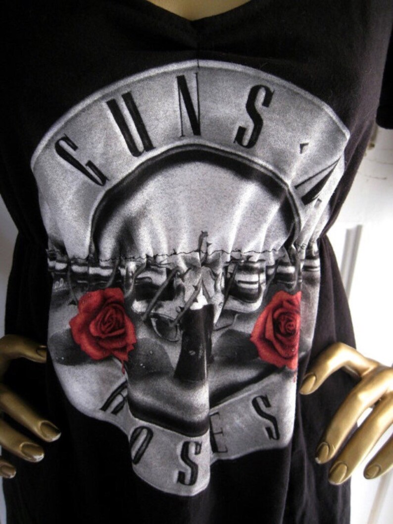 Guns and Roses T Shirt Guns and Roses T Shirt Dress Etsy