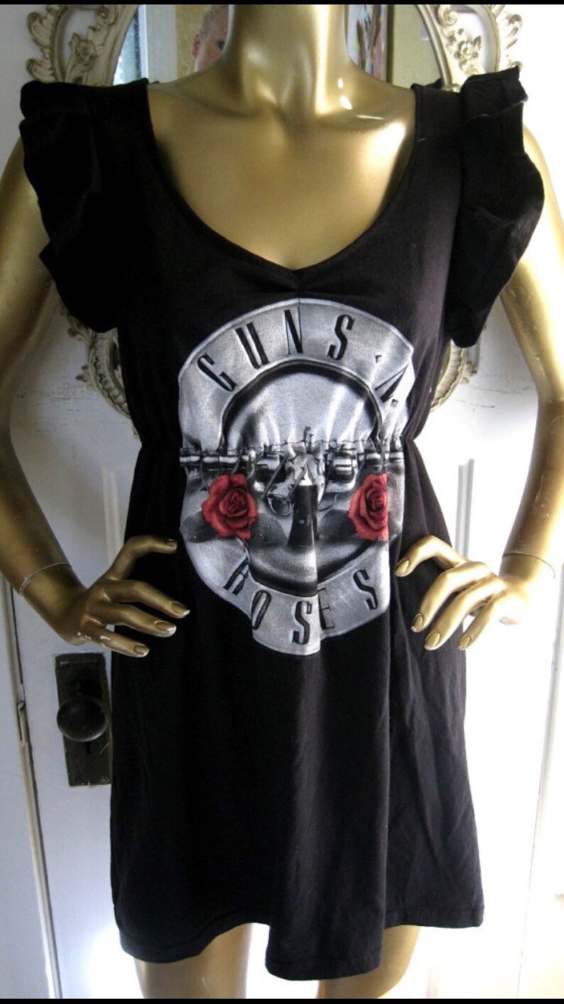 Guns and Roses T Shirt Guns and Roses T Shirt Dress Etsy