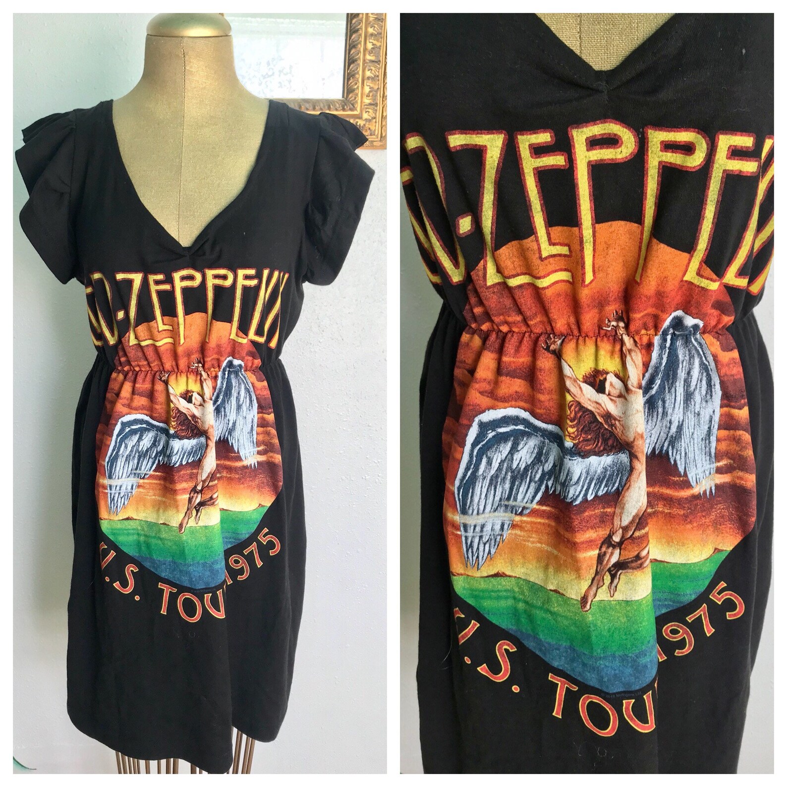 Led Zeppelin T Shirt Led Zeppelin T Shirt Dress Repurposed T Etsy