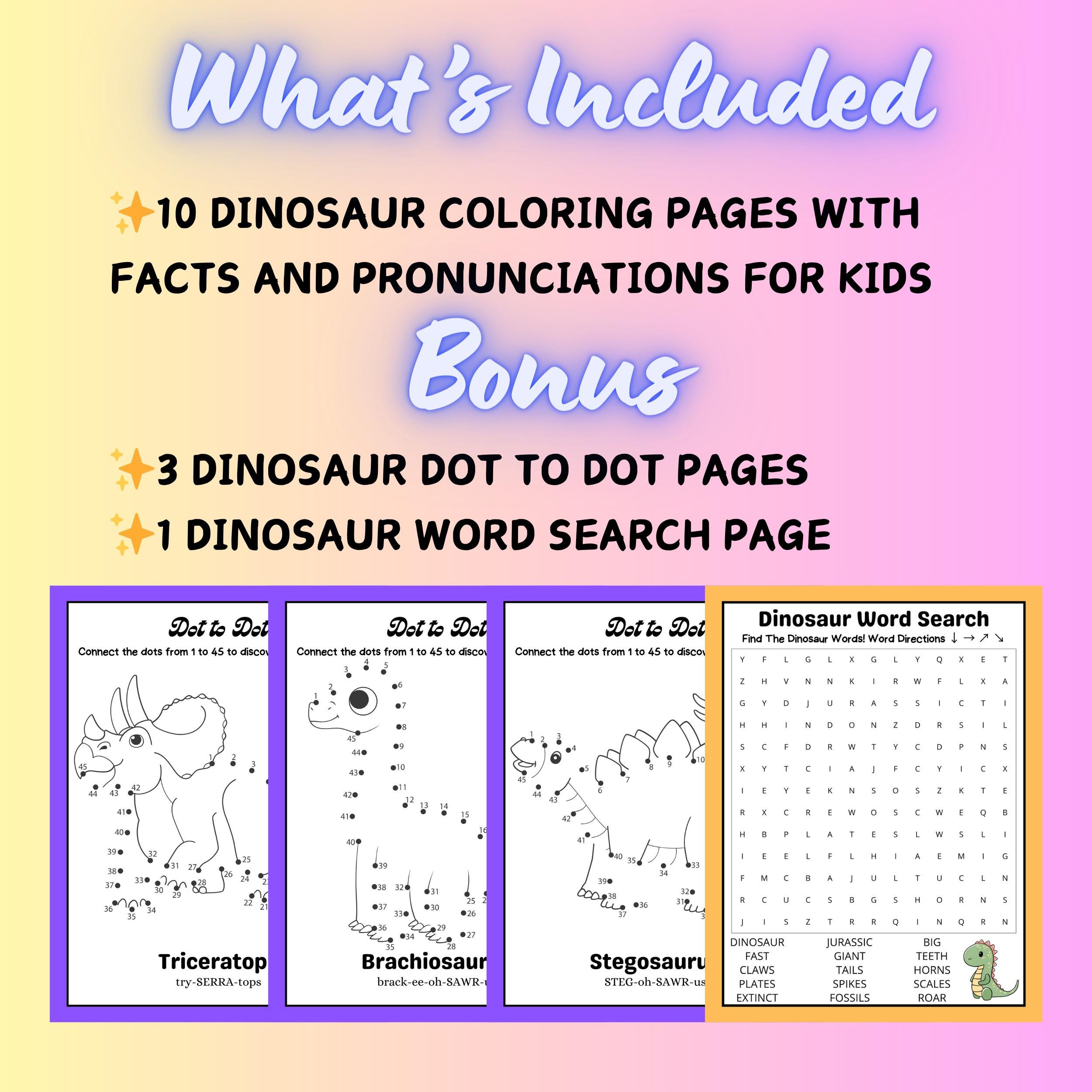 Printable Dinosaur Coloring Pages for Toddlers, Preschoolers, and Kids ...