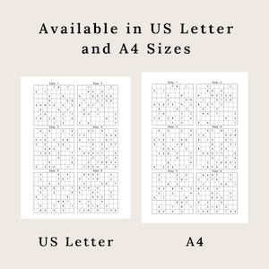 Puede incluir: Dos p&aacute;ginas de Sudoku f&aacute;ciles, impresas en papel blanco. Los rompecabezas est&aacute;n etiquetados como "F&aacute;cil-1" a "F&aacute;cil-6". Las p&aacute;ginas est&aacute;n etiquetadas como "US Letter" y "A4".