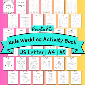 Printable Kids Wedding Activity Book: Wedding Party Games & Favors