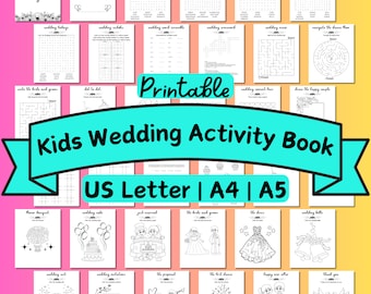Printable Kids Wedding Activity Book: Wedding Party Games & Favors