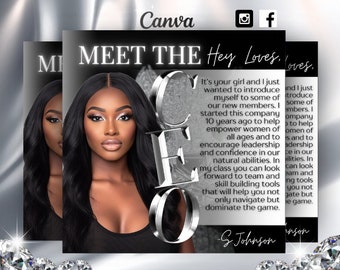 Editable CEO Flyer, Beauty Boutique Template (Canva)
