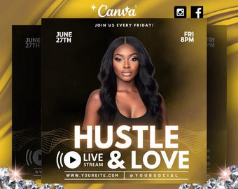 Podcast Flyer, Editable Podcast Template, Live, Talk show, Radio show, Instagram Post, Business coach Design Canva, Extra Social Media Flyer