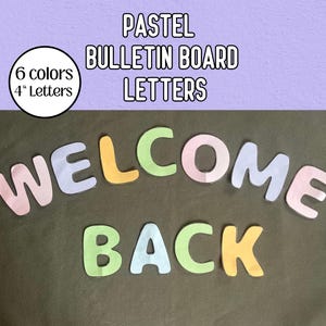 Pastel Bulletin Board Letters