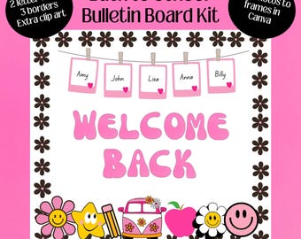 Groovy Retro Back to School Bulletin Board Kit “Welcome Back”