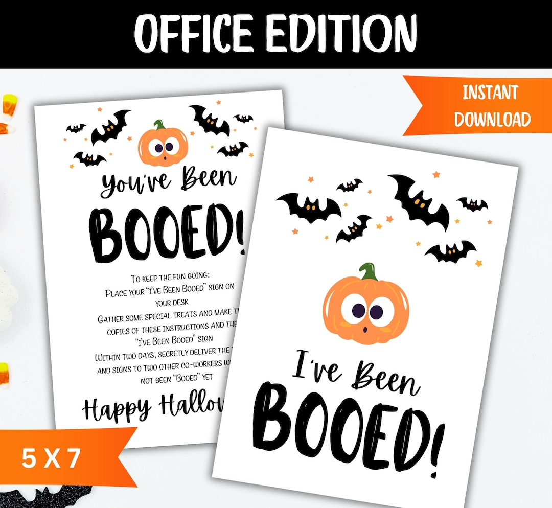 You've Been Booed Office Edition Printable, You've Been Booed Office ...