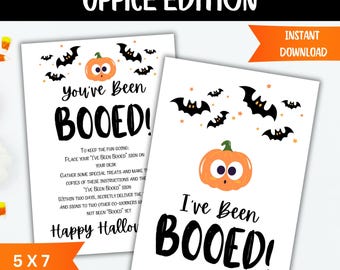 You've Been Booed Office Edition Printable, You've Been  Booed Office Game, Halloween Office Game, Office Version , Boo Basket