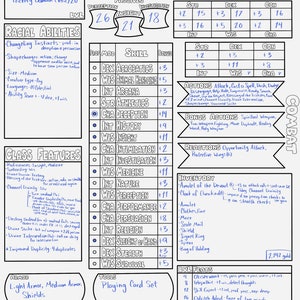 Blank Character Sheet - Etsy