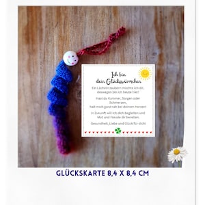 Glückswurm Gedicht DIY PDF 6 bunte Spruch Karten, druckbares Design auf DINA4 Seite, Sonne, Sorgenwürmchen Sorgenwurm Glückswürmchen deutsch