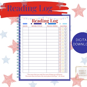 Kids Reading Log, Boys Reading Log, Reading Motivation Chart, Summer Reading Log, Book Tracker, Kids Reading Tracker, Printable Reading Log
