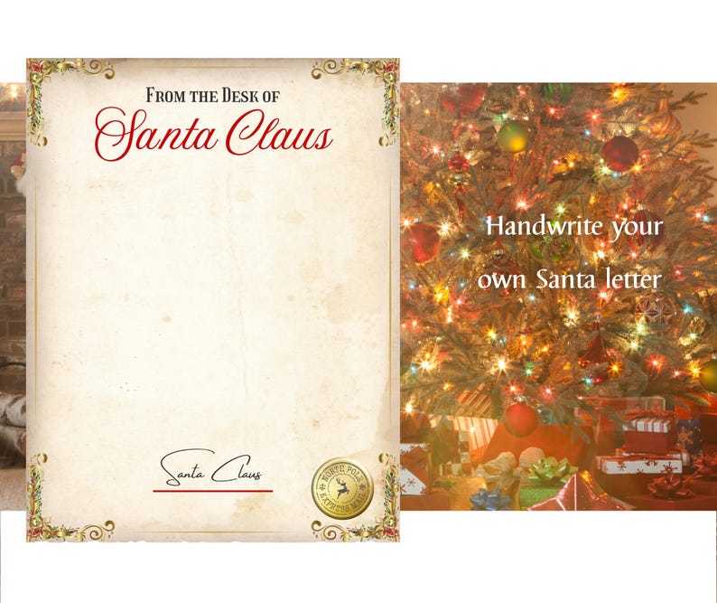 Blank Letter From Santa, North Pole Letter, Customizable Santa Letter ...