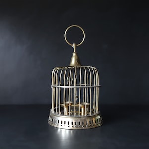 Vintage Brass Hanging Bird Cage, Mid Century Brass Bird Cage, Decoration,  Home Decor, India 