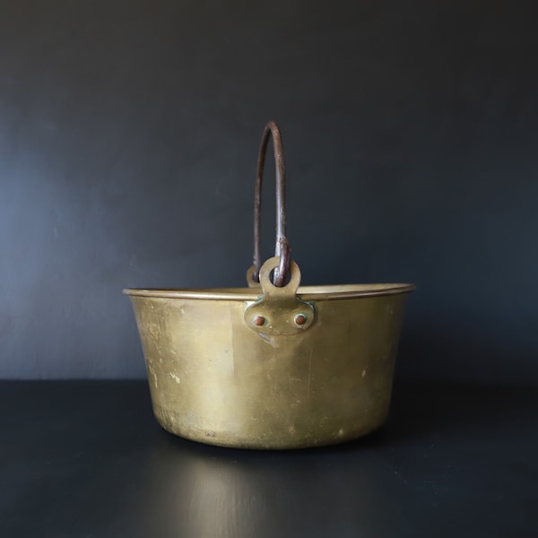 Antique Brass Bucket Etsy
